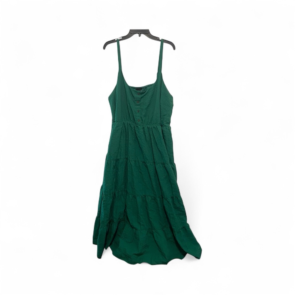 Torrid Womenās Maxi Dress Size 3X Seersucker Tiered Holiday Boho Whimsical Beach